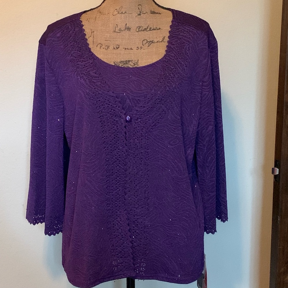 Rebecca Malone Purple Blouse